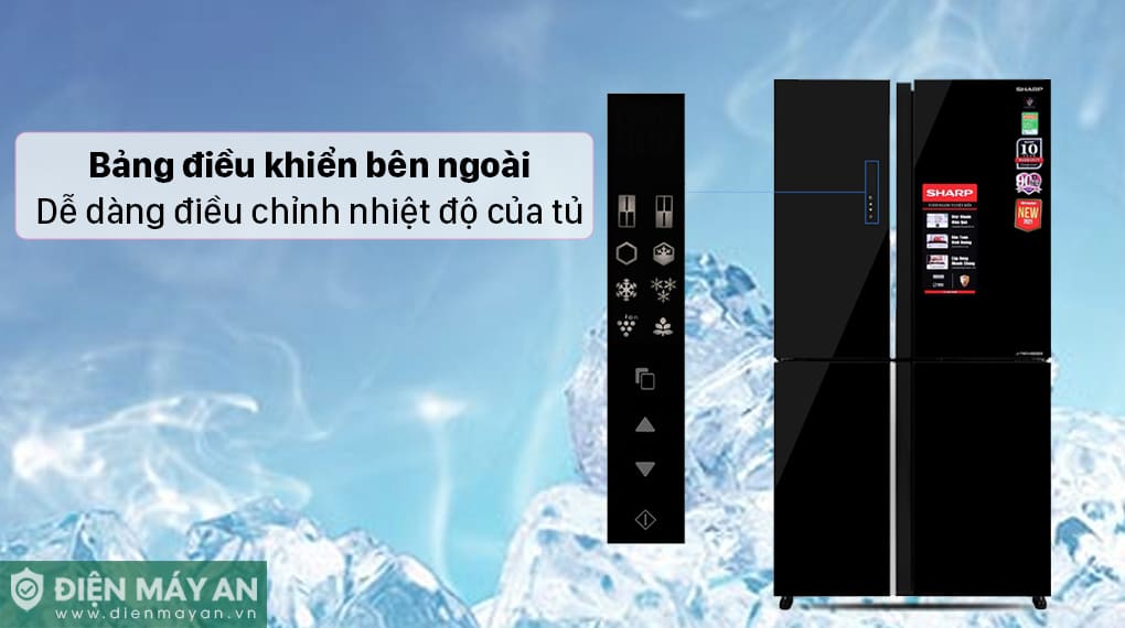 Tủ lạnh Sharp Inverter 525 lít Multi Door SJ-FXP600VG-BK